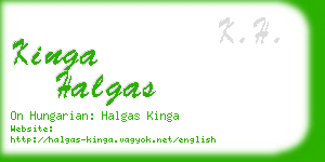 kinga halgas business card